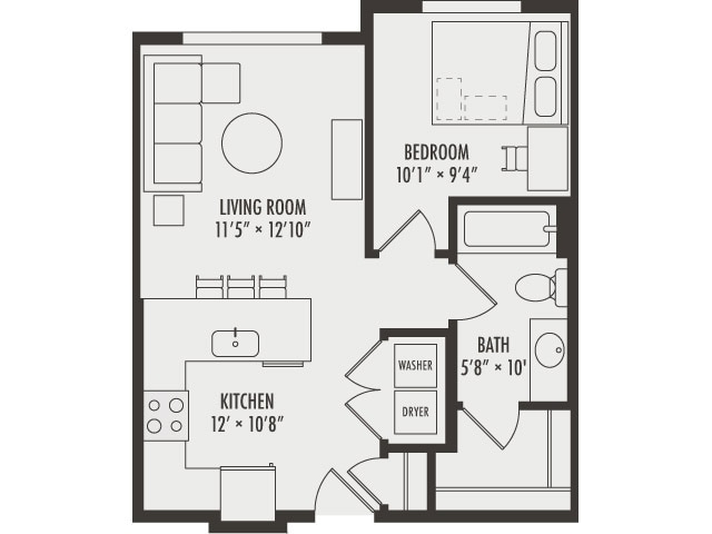 1x1 Apex Deluxe Plus - Northside Apartments