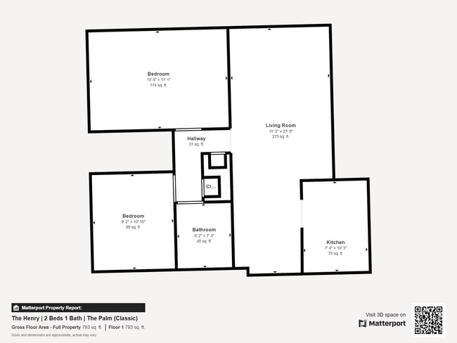 Floorplan - The Henry Apartments | 1 & 2 Bedroom Apartments in Plant City, FL