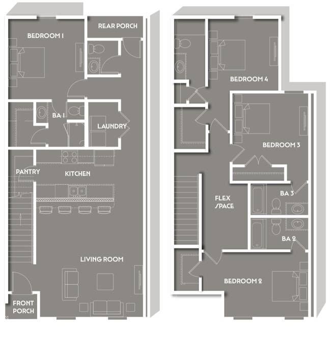 Floorplan - Russ Town Crossing Townhomes