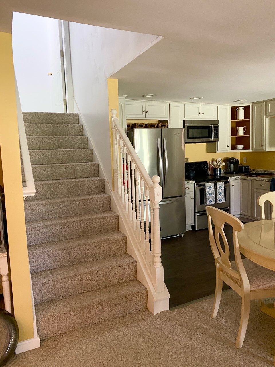 Stairs from the mudroom - 60 Milliken Mills Rd