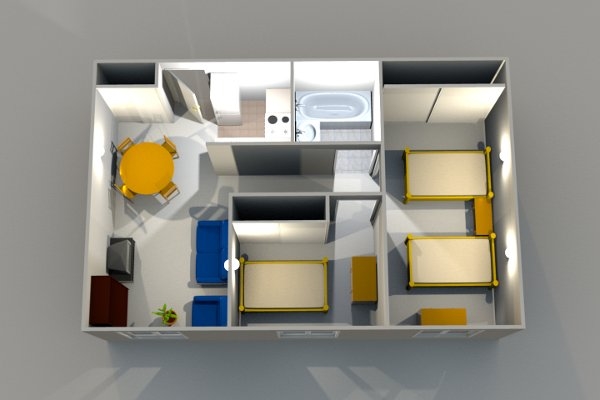 Floorplan - Belle Tower Apartments