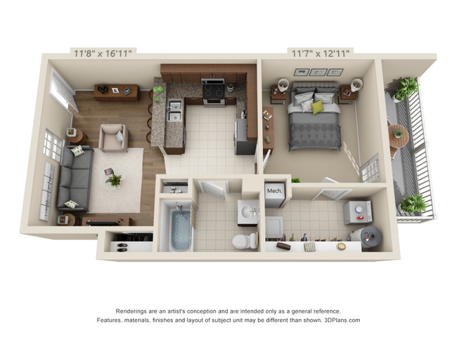 Floorplan - Town View Apartments