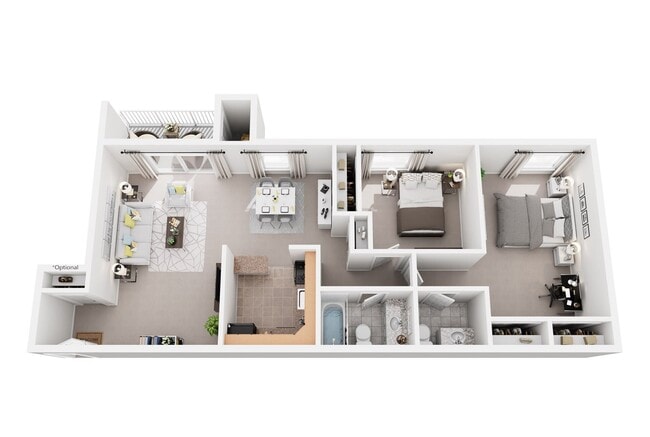 2 Bed Deluxe 1.5 Bath - Brookstone