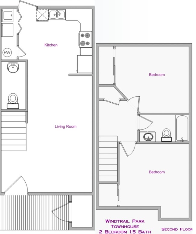 2BR/1.5BA - Windtrail