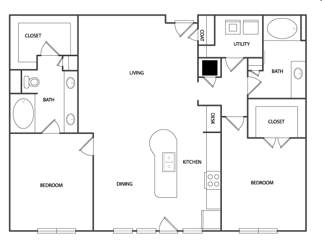 2BR/2BA - 33ThirtyThree