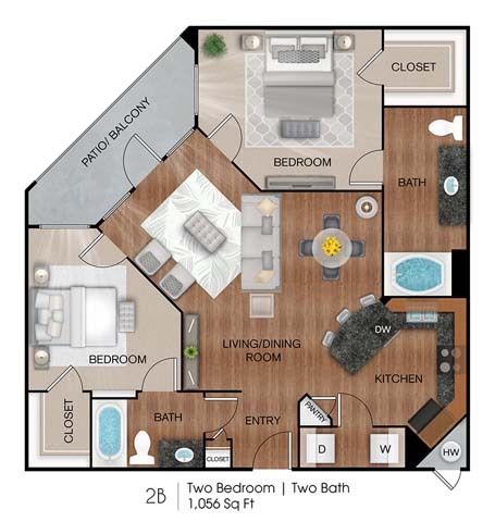 Floorplan - CREEKSIDE VUE APARTMENTS