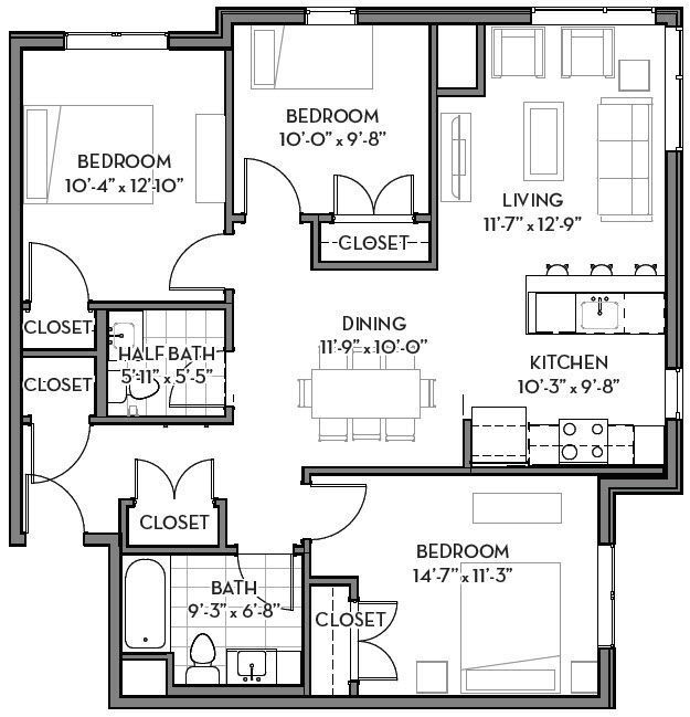 Floorplan - Finch Cambridge