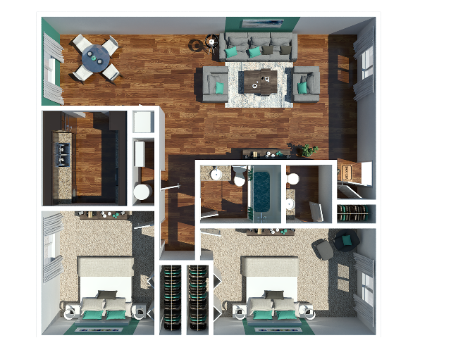 Two Bedroom | One and Half Bathrooms - The Preserve at Crestwood