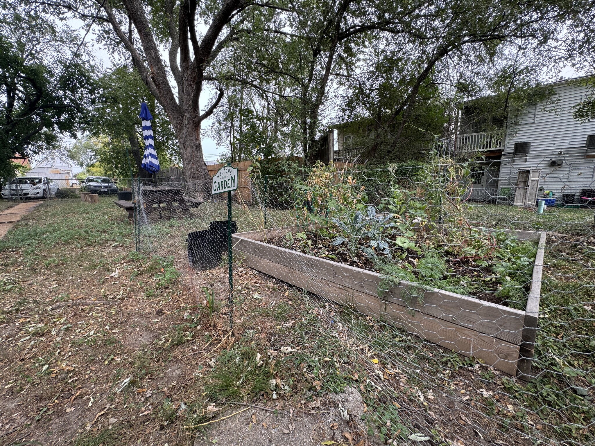 Community garden bed, available for any of the residents to use. - 5313 Magnolia Ave