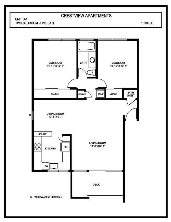 Floorplan - Crestview Apartments