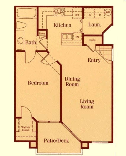 1BR/1BA - Mandarina