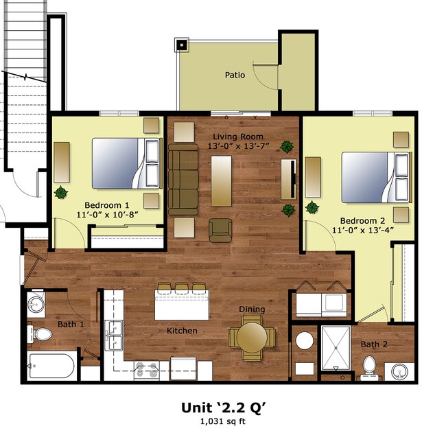 Floorplan - Ridgewood Hills Apartments