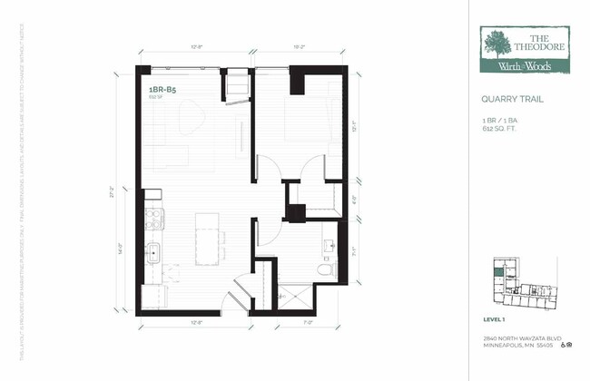 Floorplan - The Theodore Apartments 55+