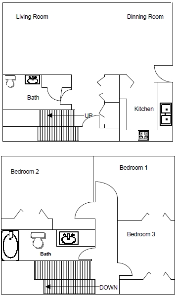 3BR/1.5BA - Huntington Place Apartments