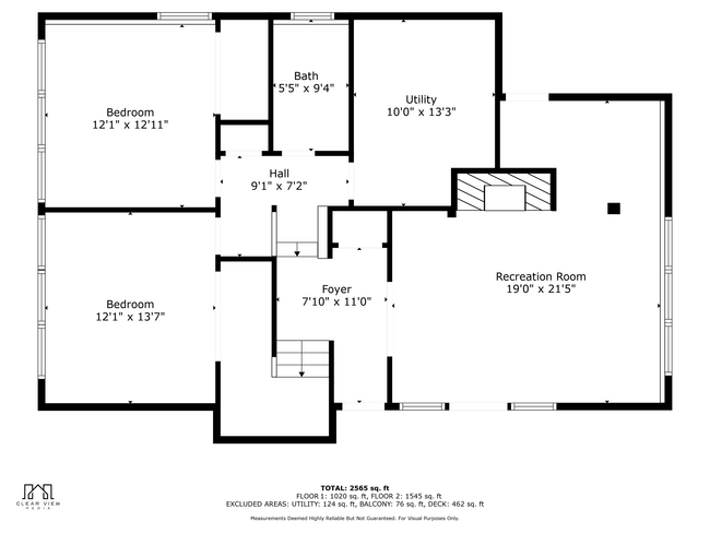 Floor plan of the first floor - 19 Cottontail Ln