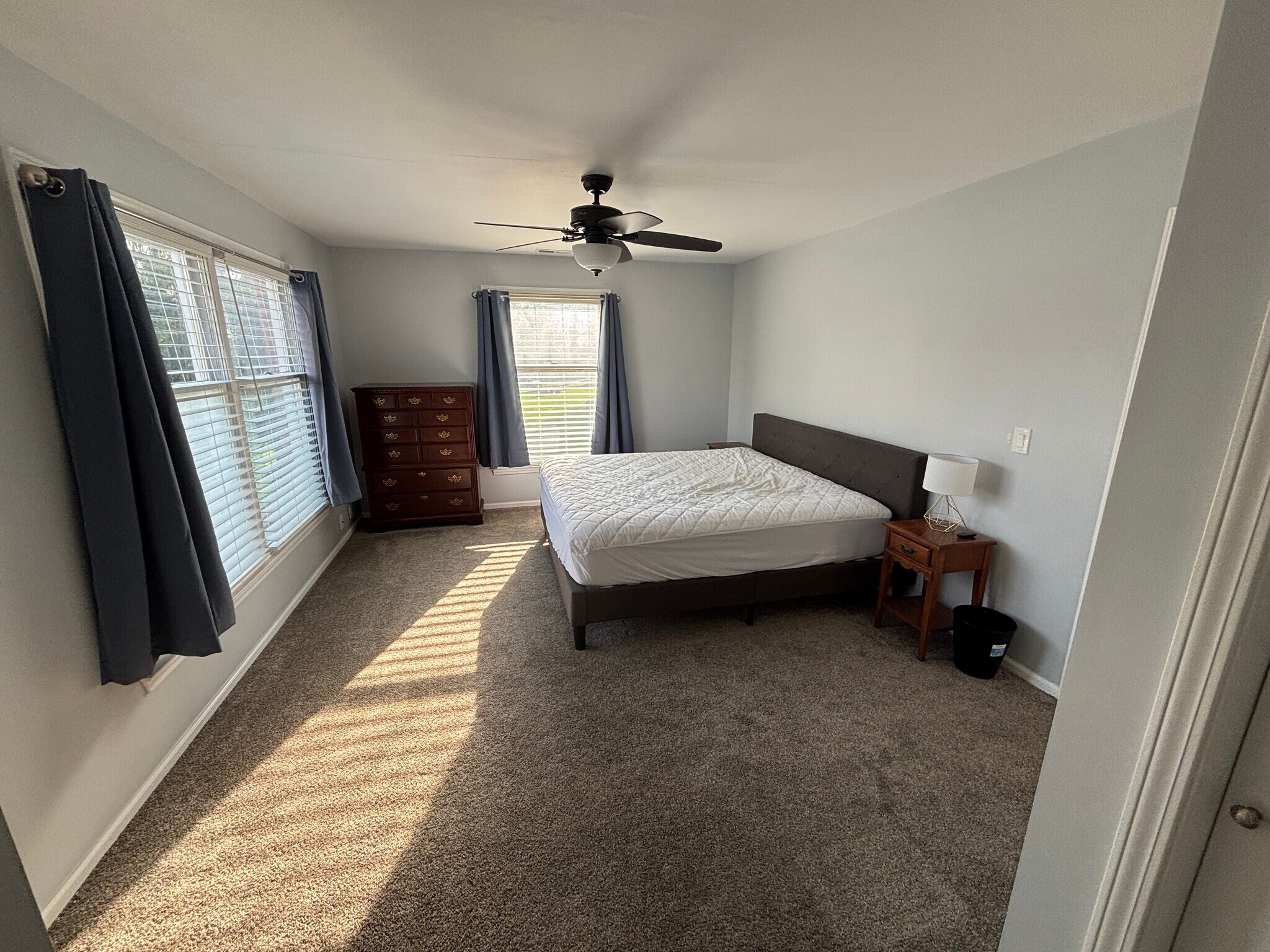 Primary Bedroom with remote ceiling fan - 22 Williamsburg Cir