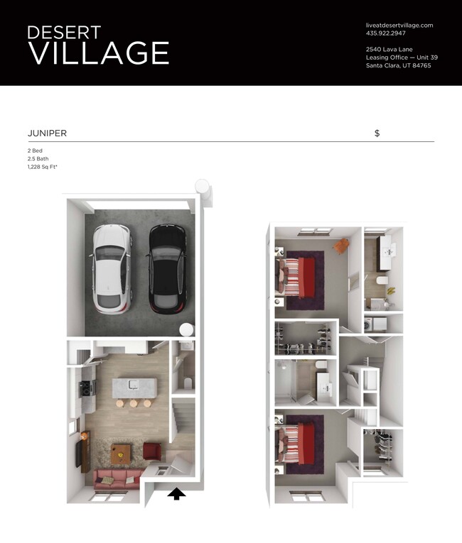 Floorplan - Desert Village Townhomes