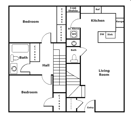 2BD/1.5BA - Millennium Apartments