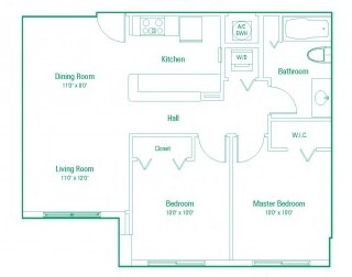 2BR/1BA - Emerald Terrace