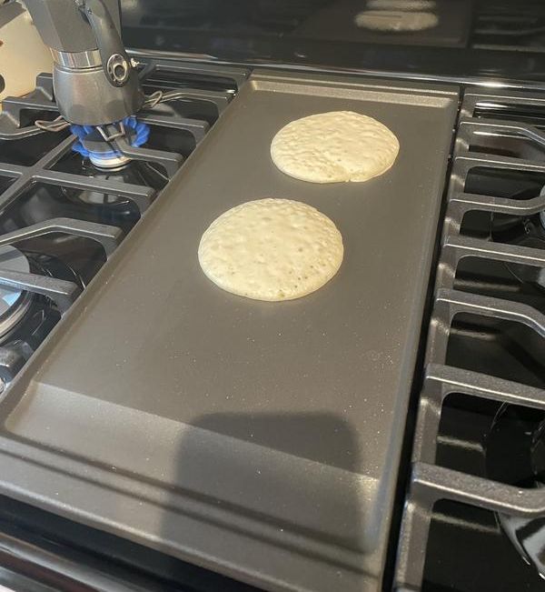 the nonstick griddle in action! - 1828 S Curson Ave