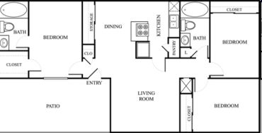 3BR/2BA - The Colony