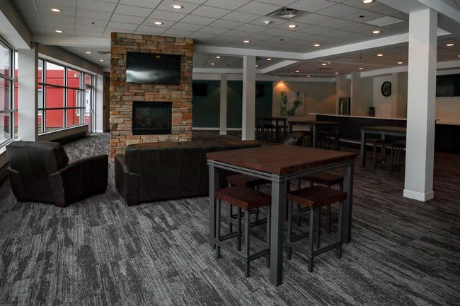 Club room with fireplace - Creekview Court