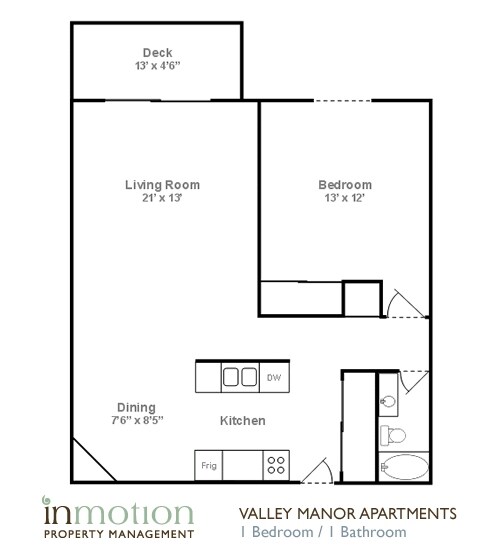 1BR/1BA - Valley Manor Apartments