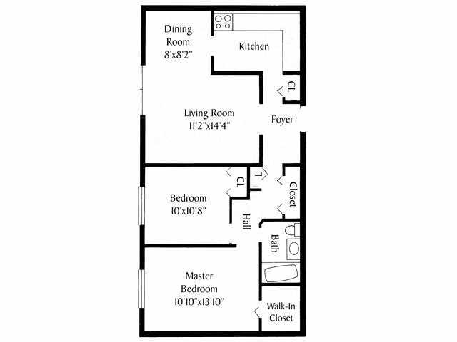 2BR/1BA 820sq ft-997sq ft - Colony Bay Apartments,LLC