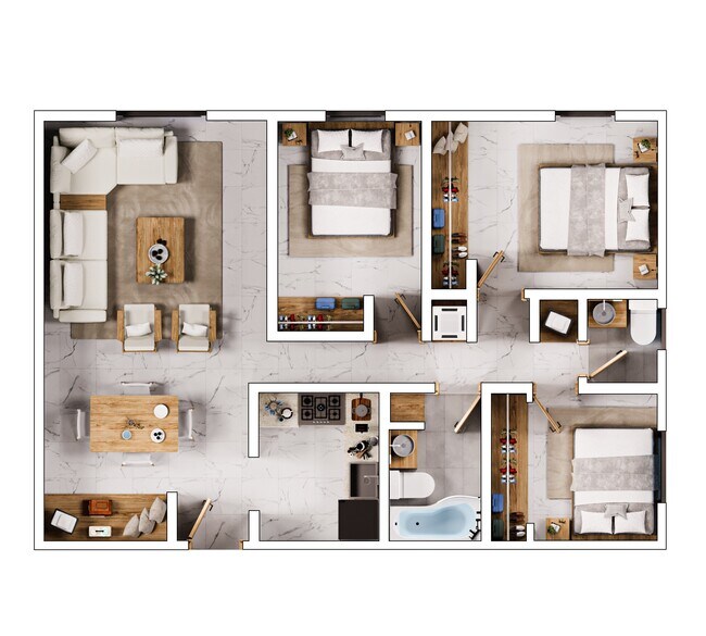Floorplan - South Point Apartments