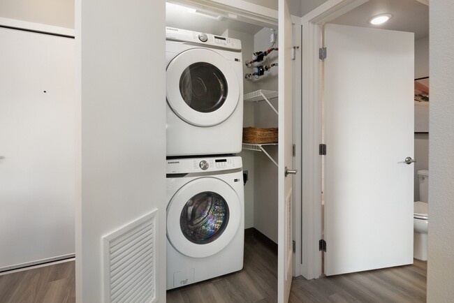 Stacking washer and dryer in every unit - Avalon Redmond Campus