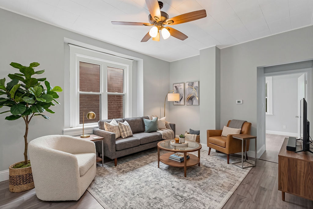 Living Room staged - 5125 Carthage Ave