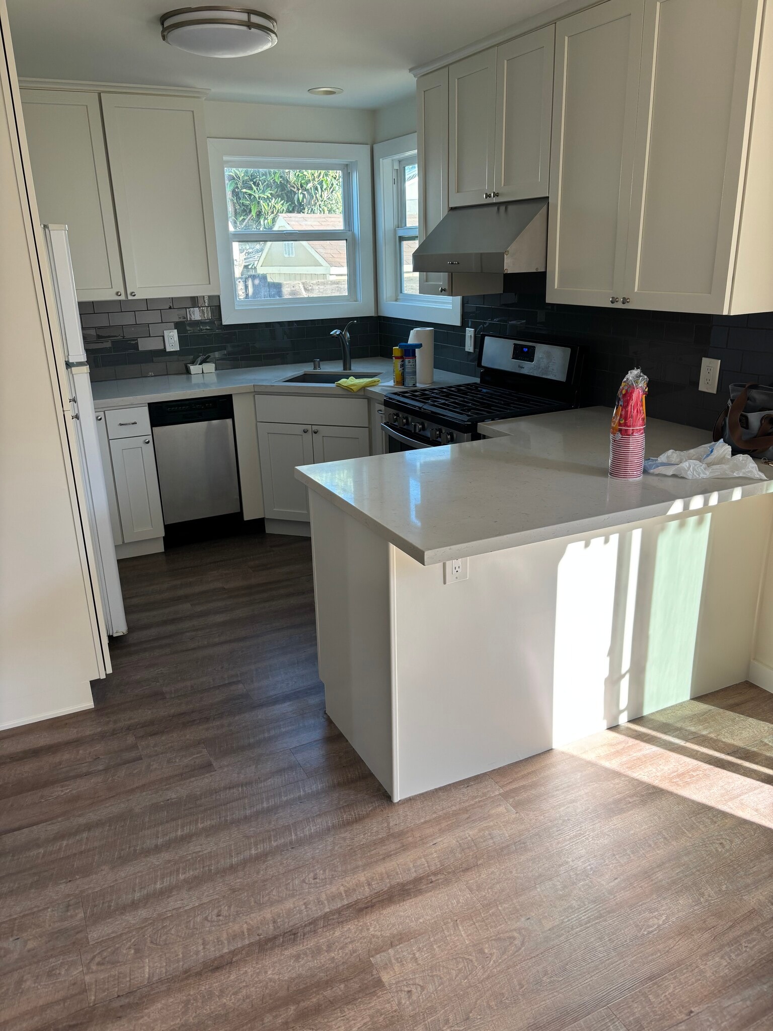 Kitchen peninsula & dishwasher - 128 N Kingston St