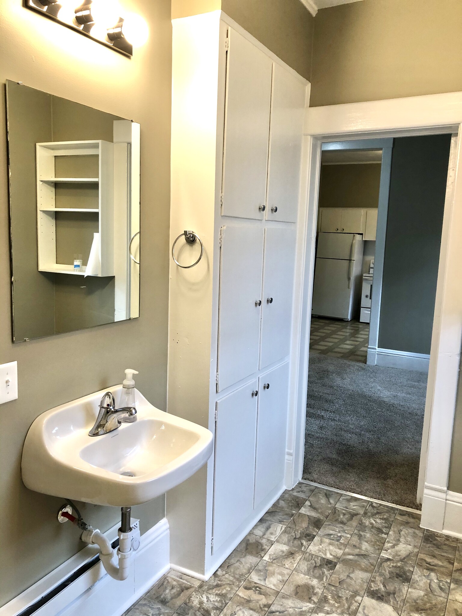 built in storage in bathroom - 108 King St