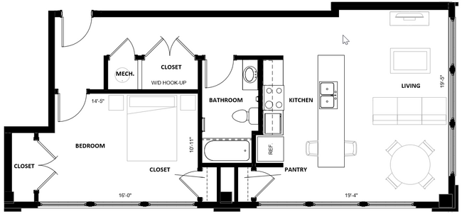 Floorplan - Illinois Street Senior Apartments