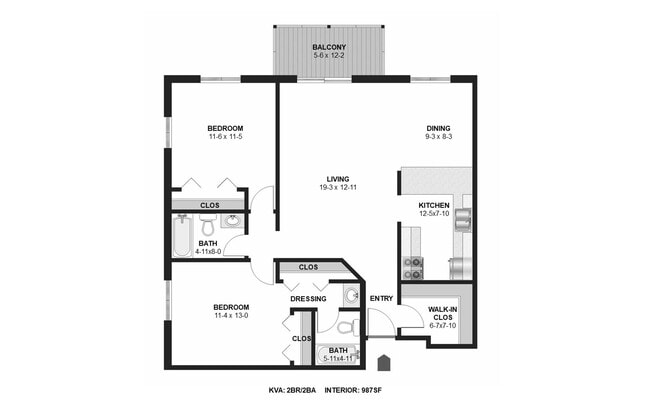 Floorplan - Kaposia Valley Apartments