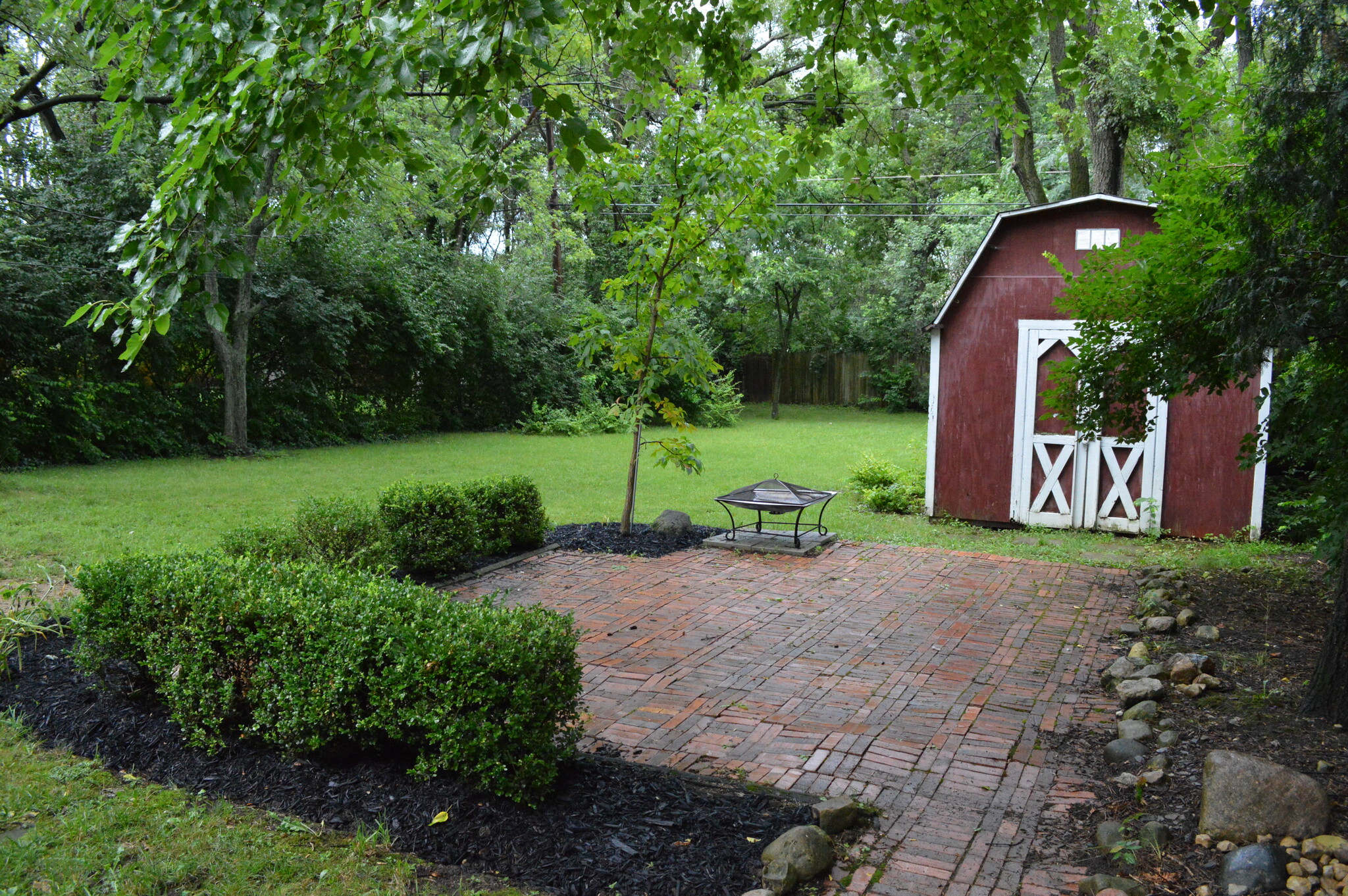 Paver Patio with Storage Shed - 842 Bricker Blvd