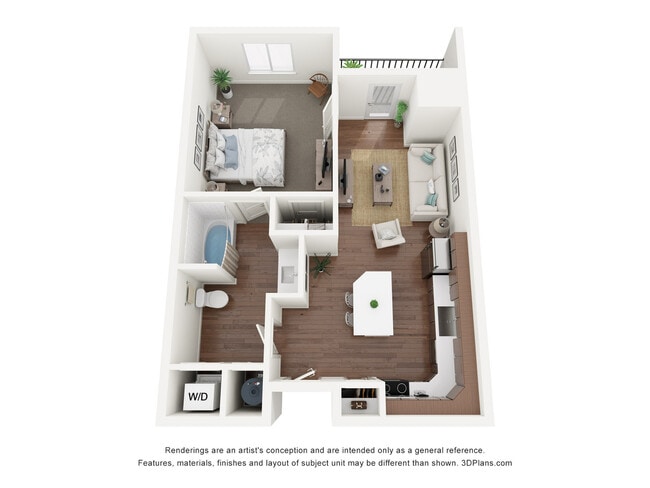 A2 1x1 Furnished - Pioneer Crossing
