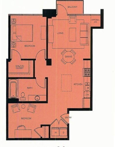 Building Photo - Open 2bdrm 1 bath with floor to ceiling windows!