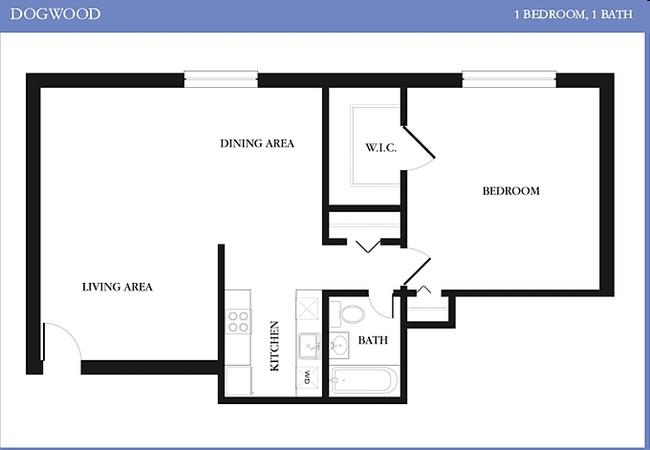 1BR/1BA - The Fairmont