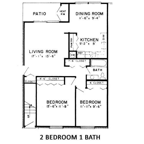 2BR/1BA - Barclay Village Apartments