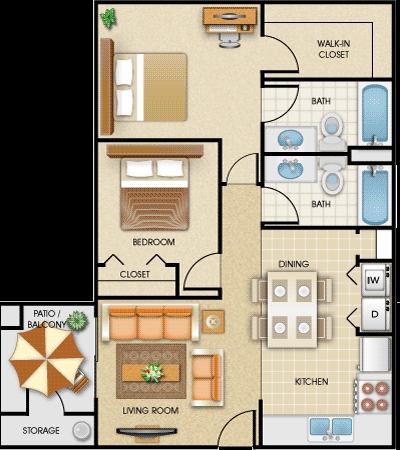 2BR/2BA - Colores Del Sol