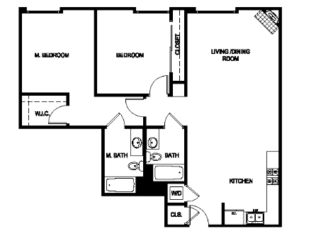 2BR/2BA - The Social Apartments