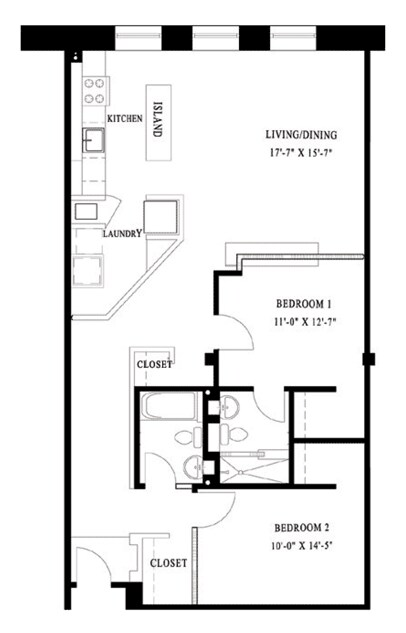 2 Bed - Jemison Flats