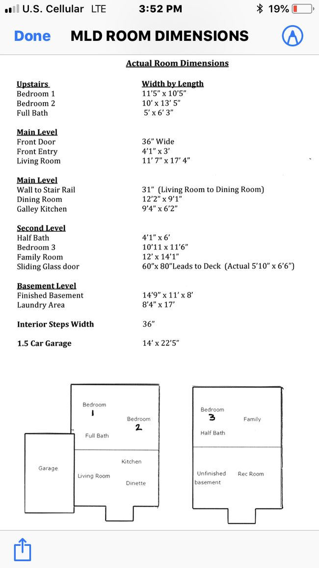 Room sizes - 21690 Mary Lynn Dr