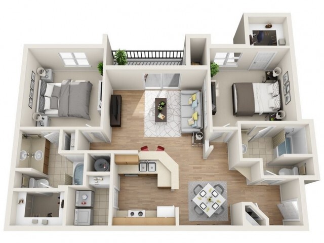 B3-1130 sf Upgraded Interiors - Vista 121 Apartment Homes