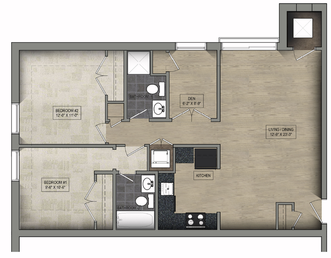 Floorplan - Parkway Overlook Apartments