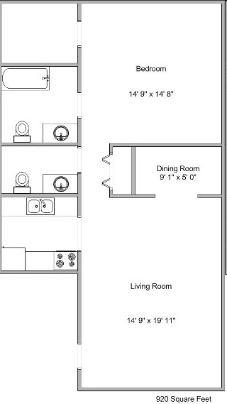 1BR/1.5BA - Echo Manor