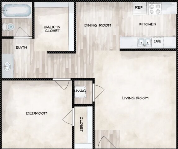 Floorplan - 74 Lyerly Place Apartments
