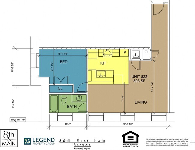 Floorplan - 8th and Main - All Utilities Included
