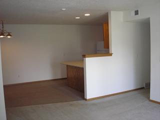 Living Room/Kitchen - Teakwood Apartments